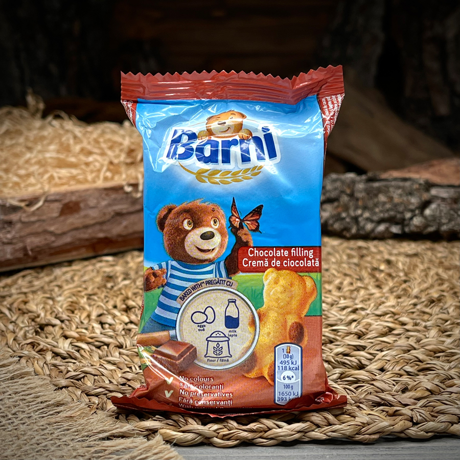 Пирожное с шоколадной начинкой "Barni"
