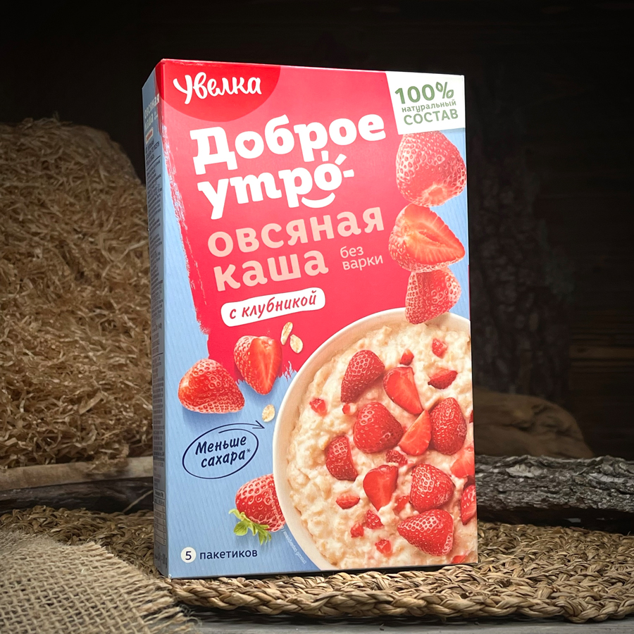 Овсяная каша с клубникой "Увелка"