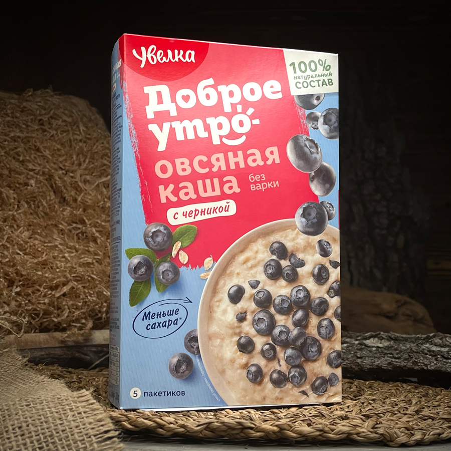 Овсяная каша с черникой "Увелка"