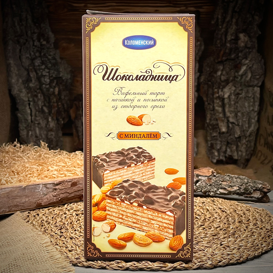 Вафельный торт с миндалем "Шоколадница"