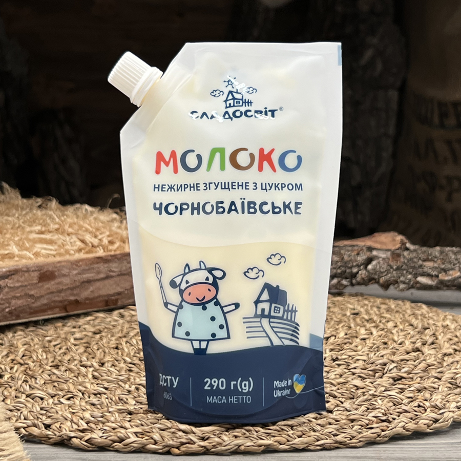 Молоко сгущенное с сахаром Сладосвiт 290 гр.