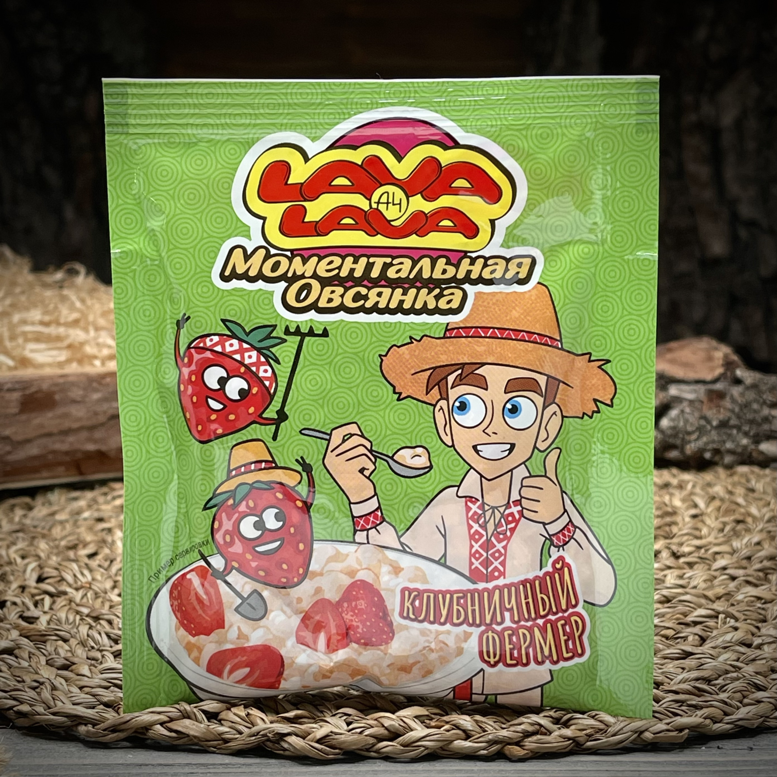 Моментальная овсяная каша Клубничный фермер