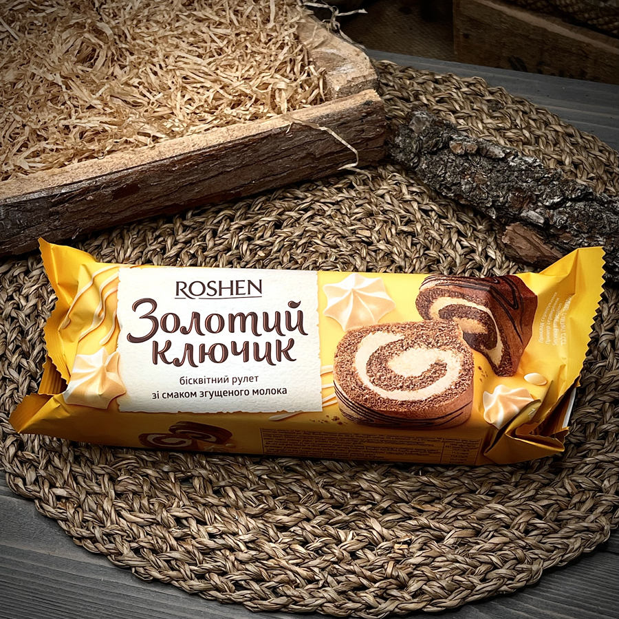 Бисквитный рулет Золотой Ключик Roshen
