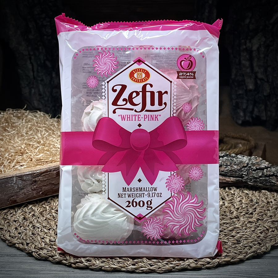 Зефир White-Pink Biscuit Chocolate