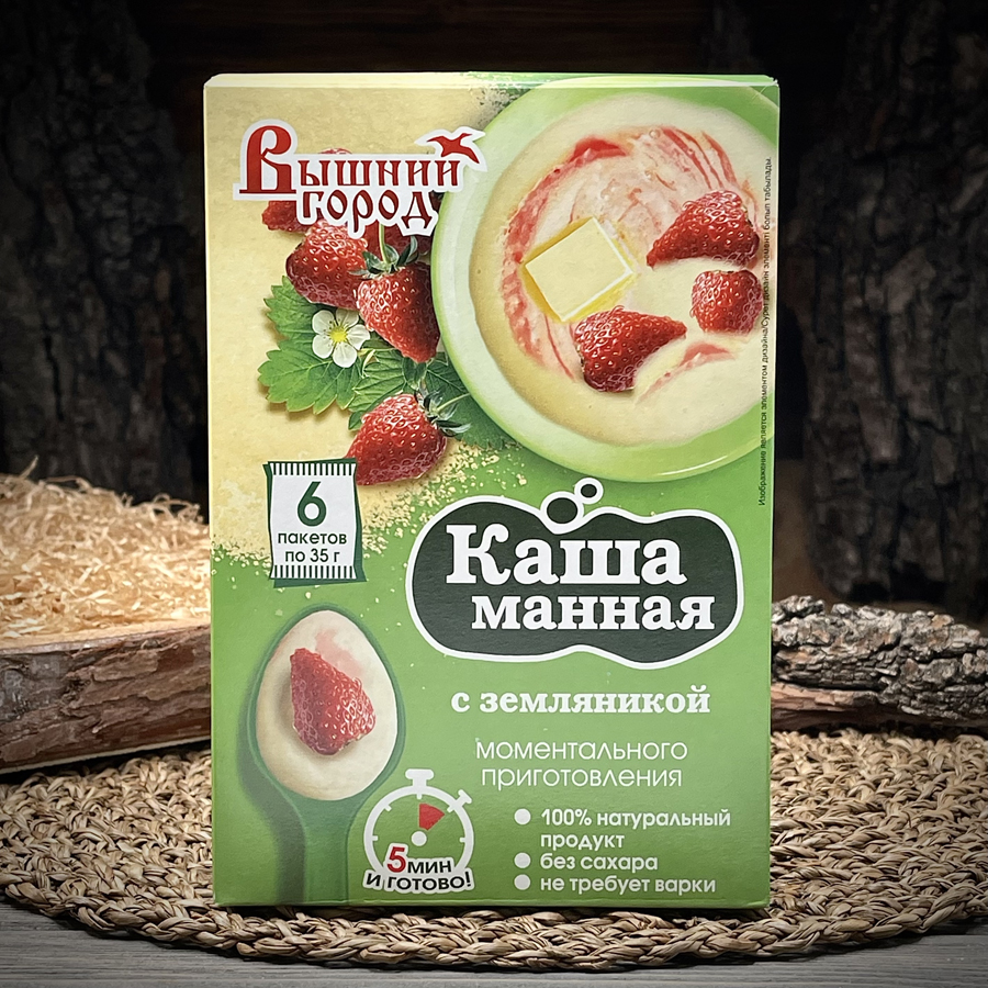 Каша манная с земляникой «Вышний Город»