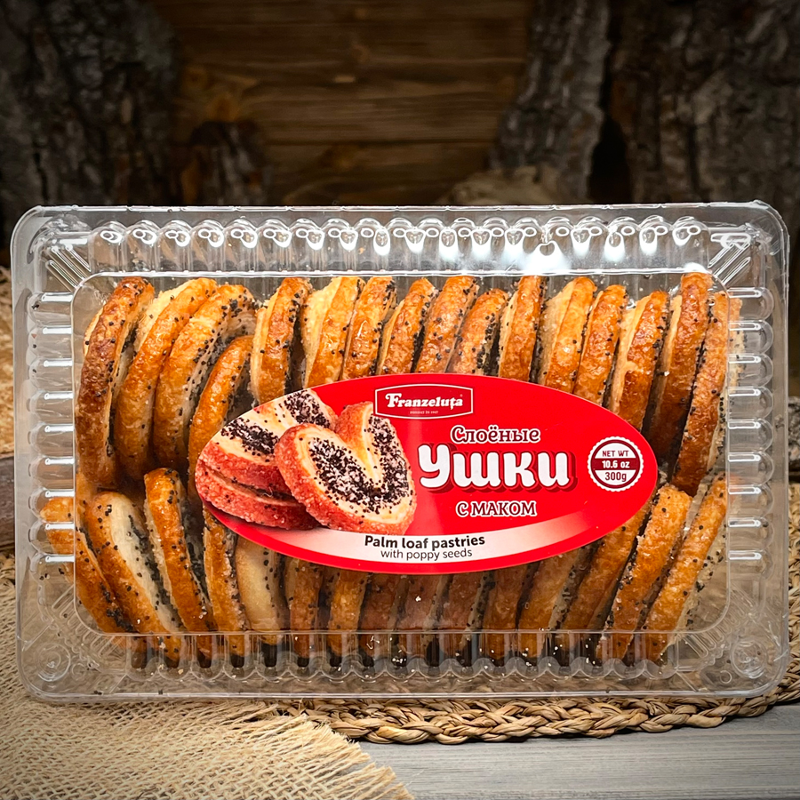 Ушки слоеные с маком "Franzeluta"