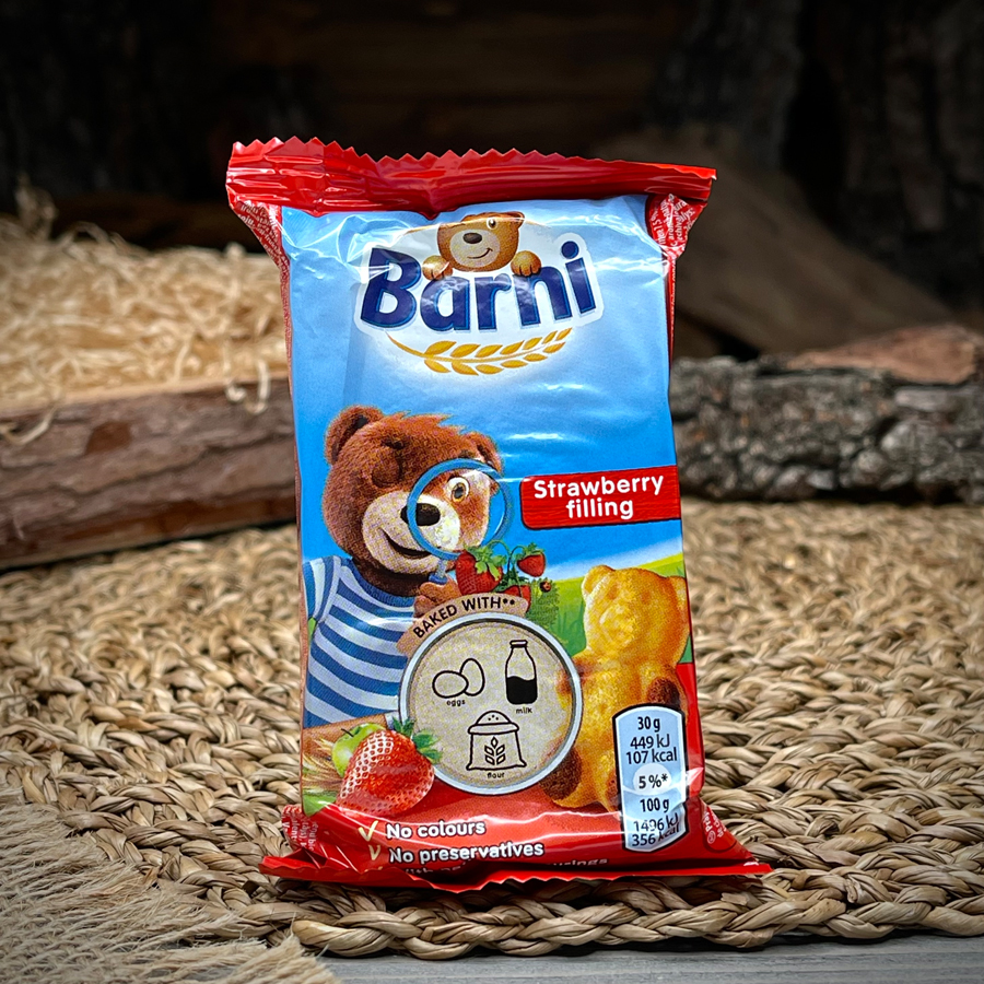 Пирожное с клубничной начинкой "Barni"
