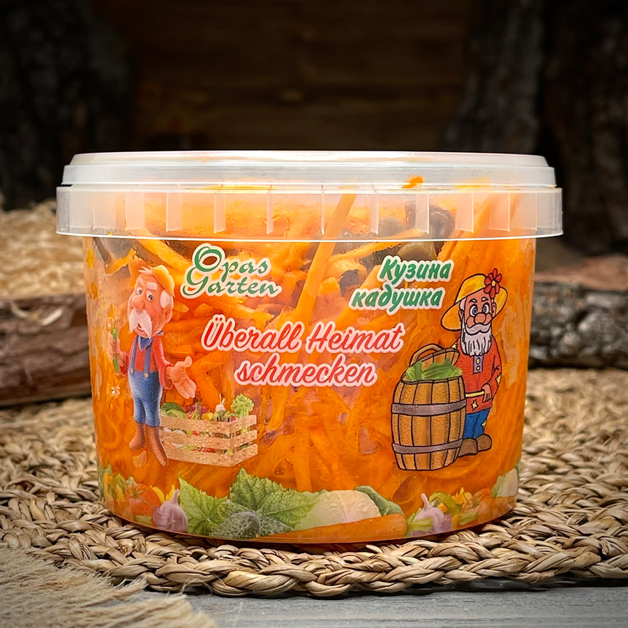 Морковь по-корейски с опятами "Кузина кадушка"