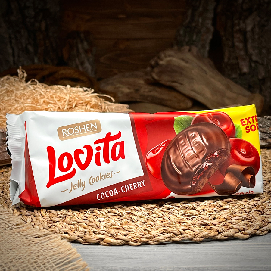 Печенье с вишней "Lovita"