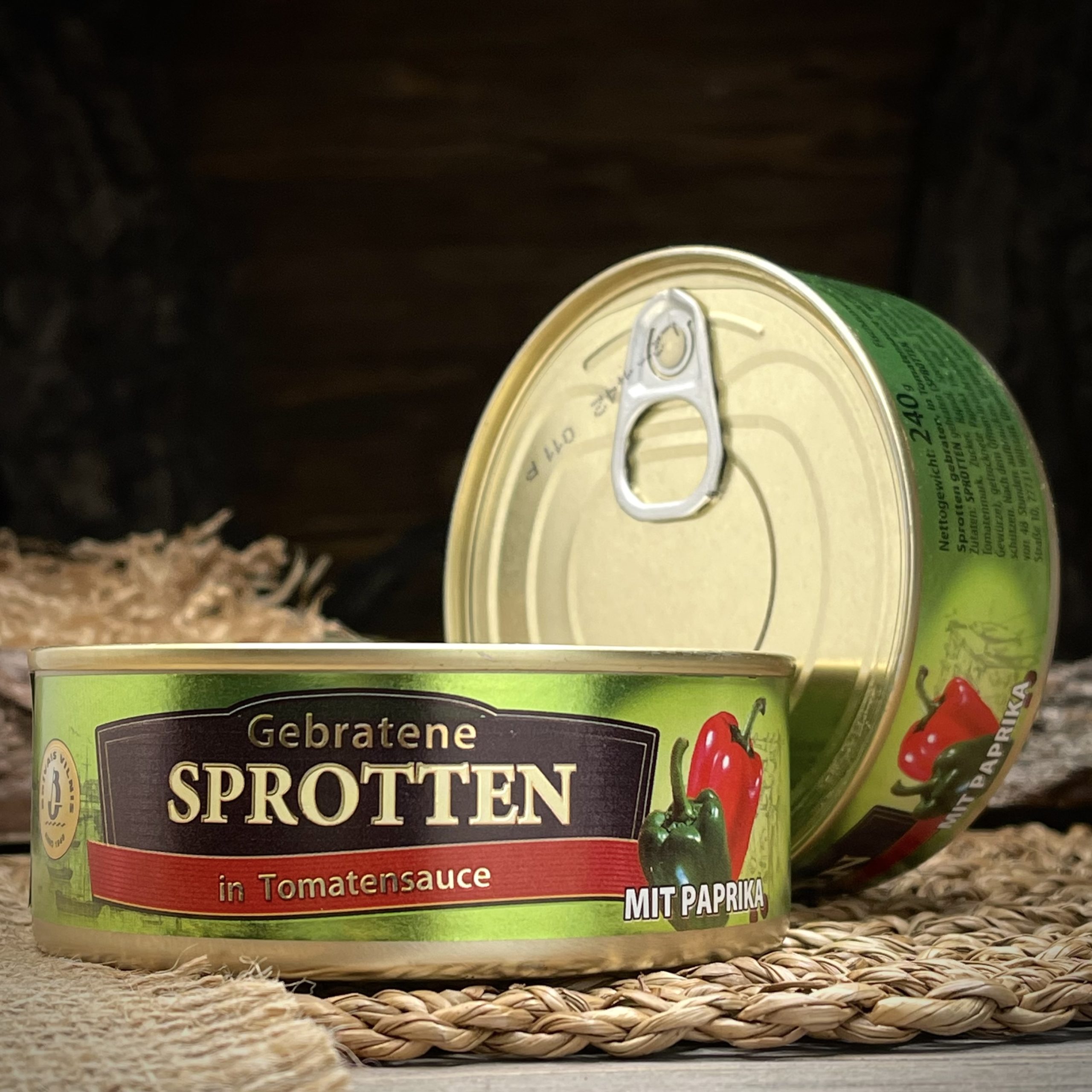 Шпроты с перцем в томатном соусе "Gebratene Sprotten"