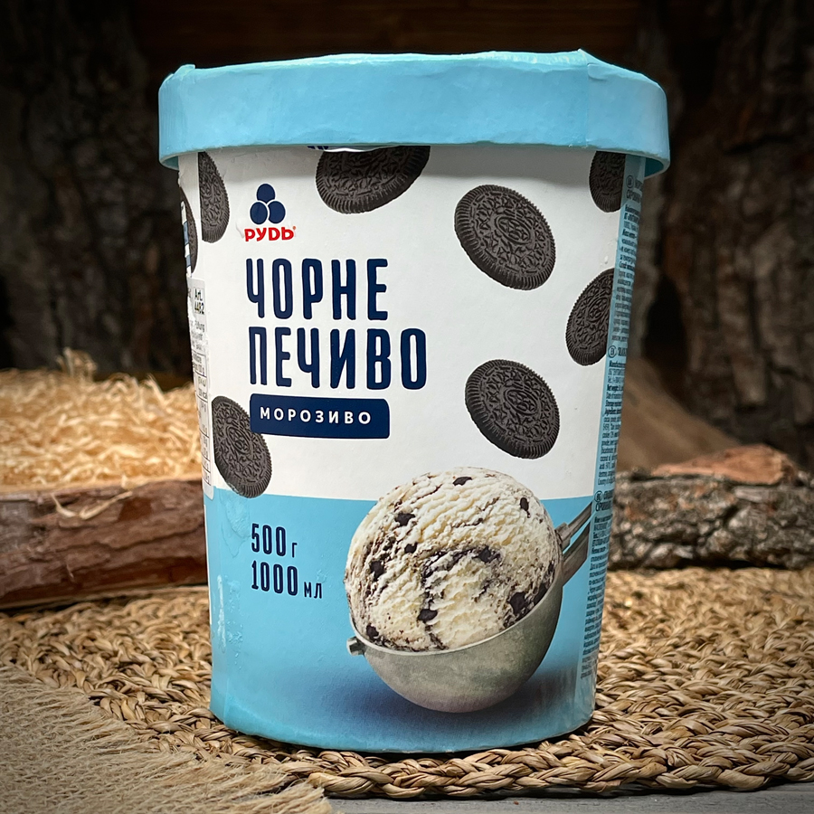 Мороженое "Черное печенье"
