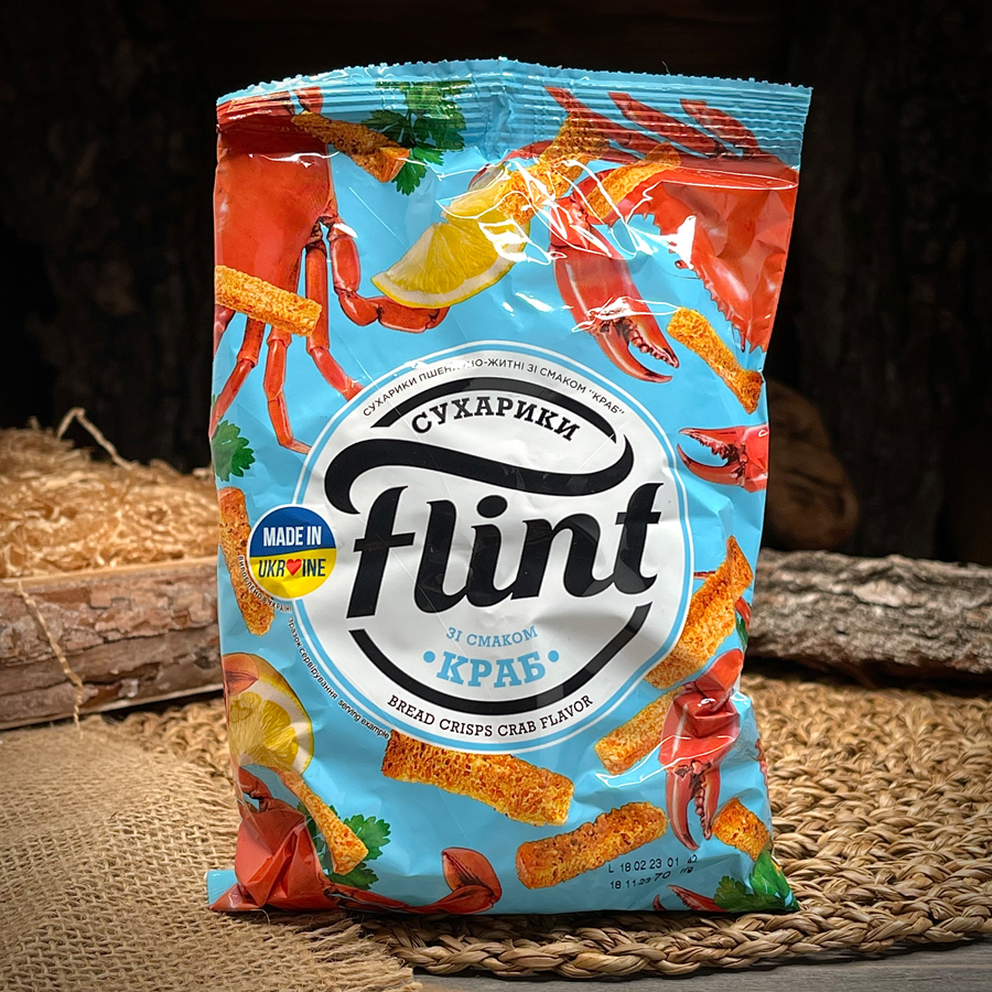 Сухарики со вкусом краба "Flint"