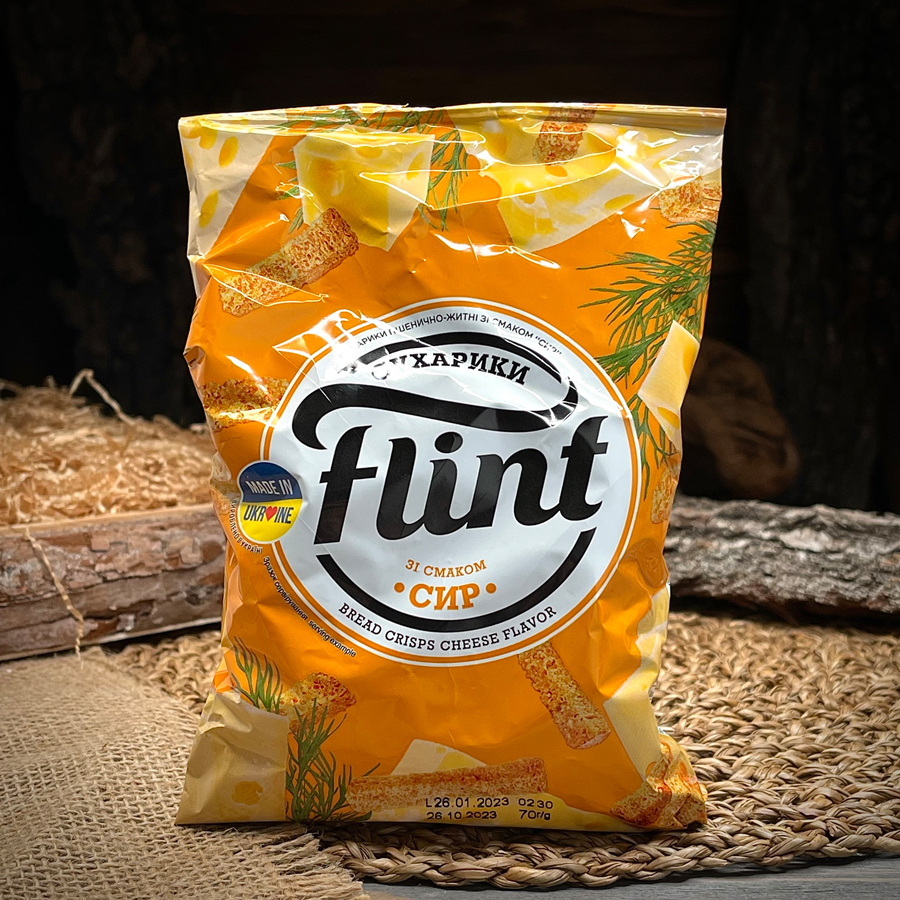Сухарики со вкусом сыра "Flint"
