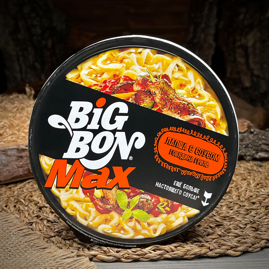 Лапша с соусом "Говядина гриль "Big Bon"